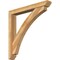 Ekena Millwork Thorton Slat Rough Sawn Bracket w/ Offset Brace, Western Red Cedar, 6"W x 44"D x 44"H BKT0604X44X44THR06RWR - alternate 1